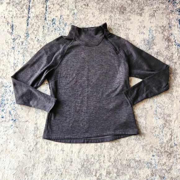 The North Face Women's Size Large Charcoal Grey Side 1/4 Zip‎ Pullover - Picture 1 of 4